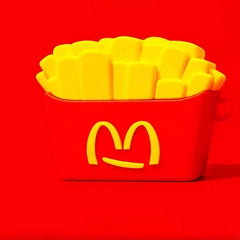 Cute Fries Theme Silicone 3″ AirPods Case - Red