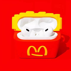 Cute Fries Theme Silicone 3″ AirPods Case - Red