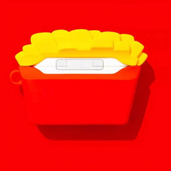 Cute Fries Theme Silicone 3″ AirPods Case - Red