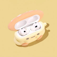 Cute Funny 12″ AirPods Case - Pink Velvet, Smiley Mushroom