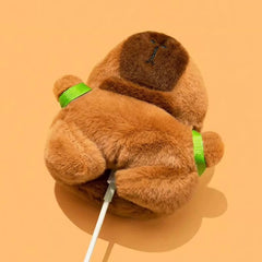 Cute Funny 12″ Brown Plush AirPods Case - Capybara Theme