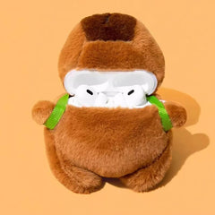 Cute Funny 12″ Brown Plush AirPods Case - Capybara Theme
