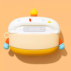 Cute Funny 3″ Silicone AirPods Case - Birthday Cake, Khaki