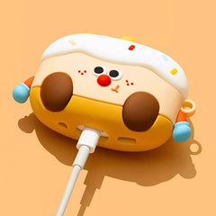 Cute Funny 3″ Silicone AirPods Case - Birthday Cake, Khaki