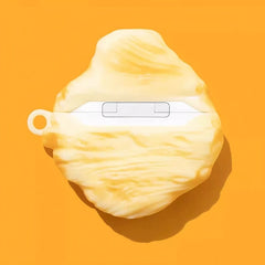 Cute Funny Croissant Silicone AirPods Case 3″ - Yellow