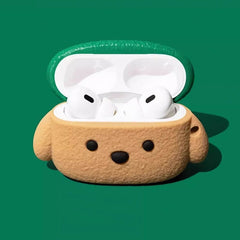 Cute Funny Dog Theme AirPods Case 3″ - Silicone Green