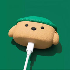 Cute Funny Dog Theme AirPods Case 3″ - Silicone Green