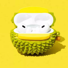 Cute Funny Durian AirPods Case 3″ - Silicone Green