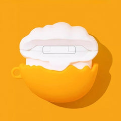 Cute Funny Emoji Silicone AirPods Case 3″ - Yellow Color