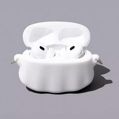 Cute Funny Ghost Silicone AirPods Case - White Protective Cover