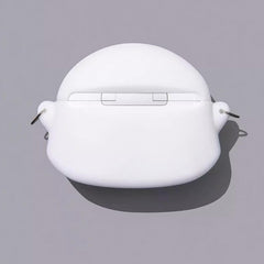Cute Funny Ghost Silicone AirPods Case - White Protective Cover