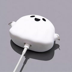 Cute Funny Ghost Silicone AirPods Case - White Protective Cover