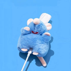 Cute Funny Mouse Chef AirPods Case 3″ - Blue Plush Material