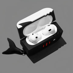 Cute Shark Design 12″ AirPods Case - Coolest Black Silicone