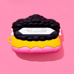 Cute & Funny Buddha Themed AirPods Case - Pink Silicone - 3″