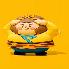 Cute & Funny Yellow Silicone AirPods Case - Monkey King Theme