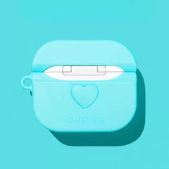 Cute and Funny 2″ Sweating Emoji AirPods Case - Blue Silicone