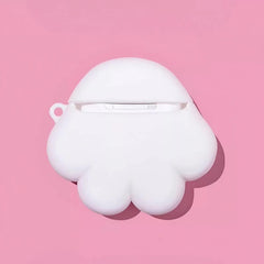 Cute and Funny Cat Paw Theme 5″ White Silicone AirPods Case