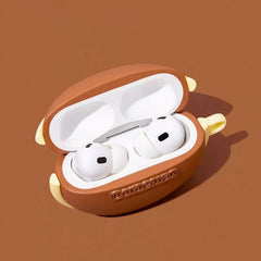 Dorayaki Japanese Pancake Themed AirPods Case - 8″ Brown Silicone, Cute & Funny