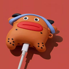 Fun Pouty Lips 3″ AirPods Case - Brown Silicone