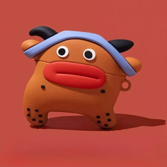 Fun Pouty Lips 3″ AirPods Case - Brown Silicone