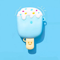 Funny Popsicle Themed AirPods Case - 6″ Cute Blue Silicone