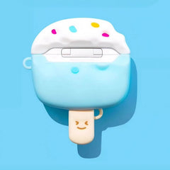 Funny Popsicle Themed AirPods Case - 6″ Cute Blue Silicone