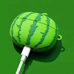 Funny Watermelon 6″ Green Silicone AirPods Case - Cute Design