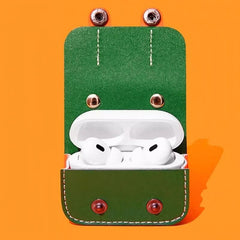Green Leather Cute Handbag Theme AirPods Case - 3″ Coolest Design