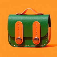 Green Leather Cute Handbag Theme AirPods Case - 3″ Coolest Design
