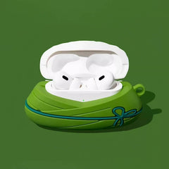 Green Silicone AirPods Case - 5″ Cartoon Pendant, Zongzi Theme