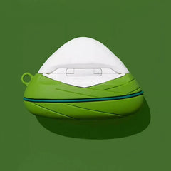 Green Silicone AirPods Case - 5″ Cartoon Pendant, Zongzi Theme