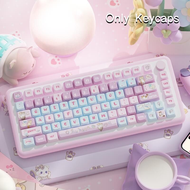 MDA Profile 138-Key Keycap Set - Bubble Kitten Design