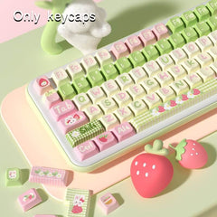 MDA Profile 138-Key Keycap Set - Strawberry Milk Bunny Theme