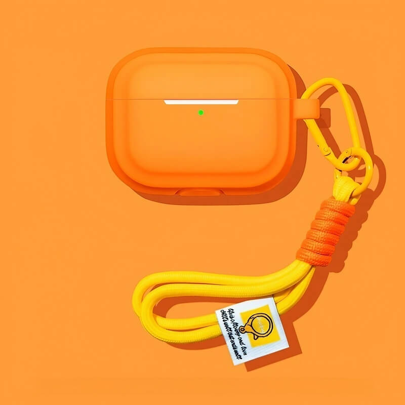 Orange Silicone AirPods Case 3″ - Minimalist Cute Style