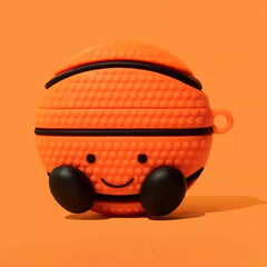 Orange Silicone AirPods Case 6″ - Cute Basketball Theme