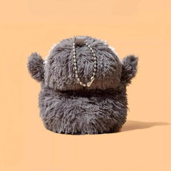 Penguin-Themed AirPods Case in Gray - Cute and Funny Plush Material