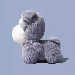 Plush Gray Schnauzer AirPods Case - 6″ Cute and Funny Design