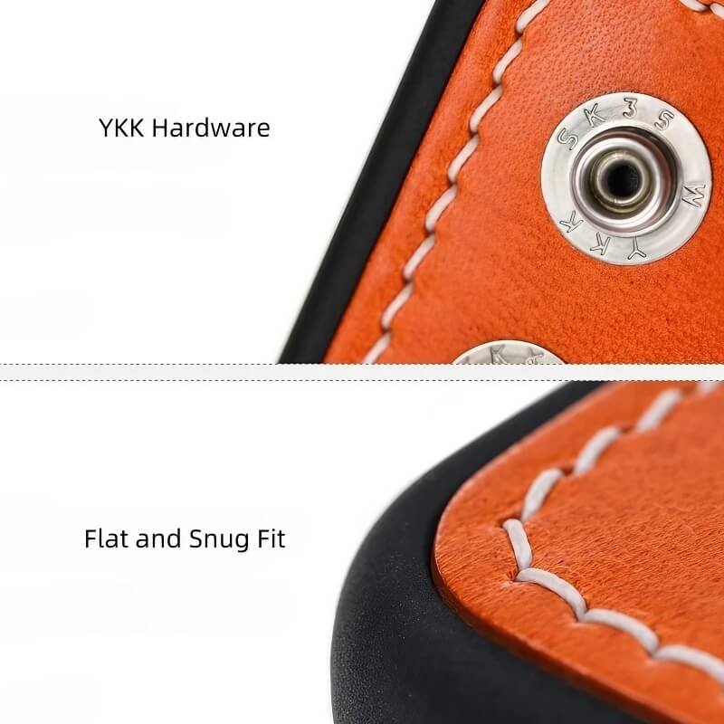 Real Leather iPhone 15 Pro Max Case - Blue + Red with Adorable Feline Paws, Wallet, Phone Grip Real Leather iPhone 15 Pro Max Case - Blue + Red with Adorable Feline Paws, Wallet, Phone Grip