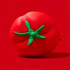 Red Tomato-Themed Silicone AirPods Case 3″ - Cute and Funny