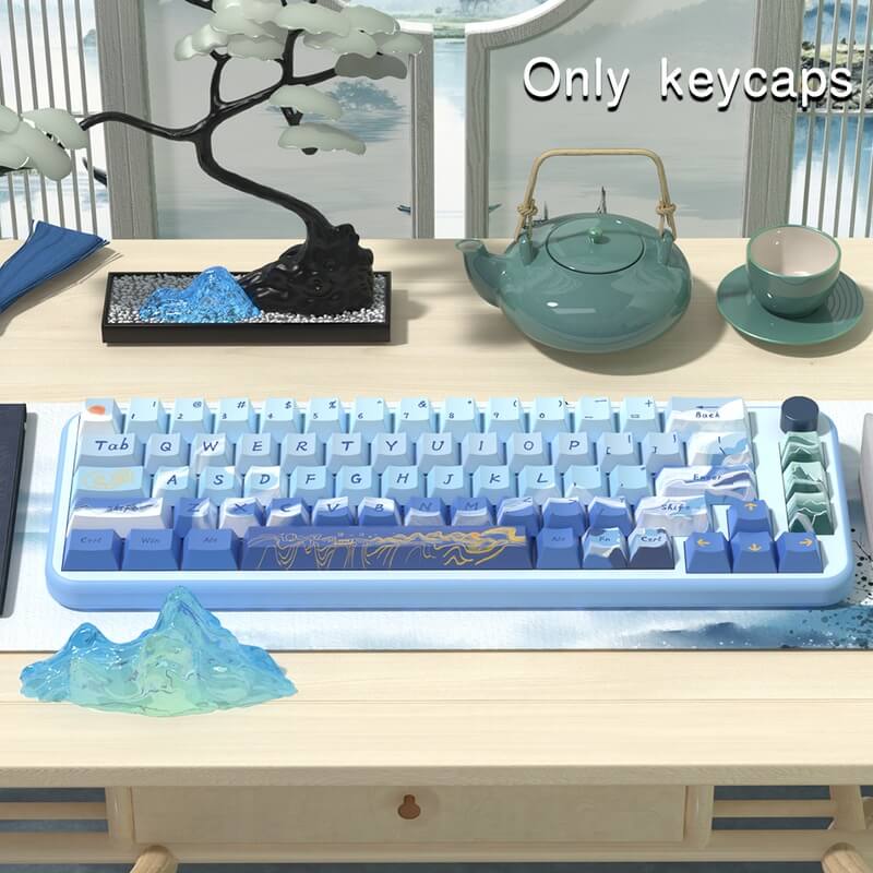 Scenic Lakes Mountain 138-Key Keycap Set - Cherry Profile