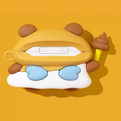 Silicone AirPods Case - Amber 3″ Capybara Design - Cute and Funny