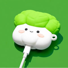 Silicone AirPods Case - Green Cabbage 3" Cute and Funny