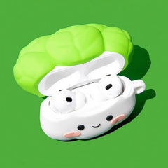 Silicone AirPods Case - Green Cabbage 3" Cute and Funny