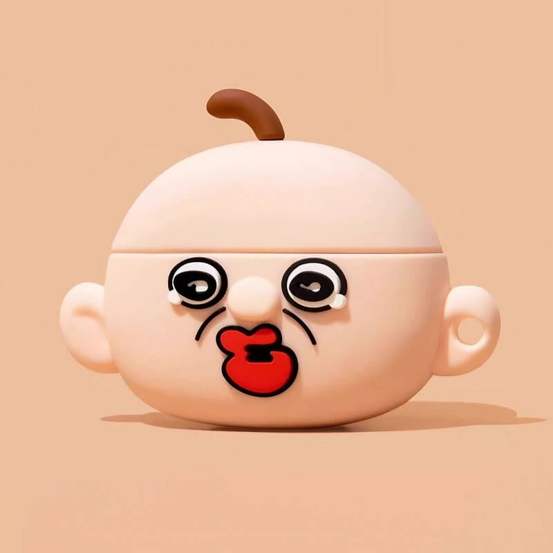 Silicone AirPods Case 3″ - Khaki Color - Men - Cute and Funny