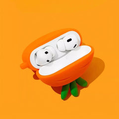 Silicone AirPods Case 3″ - Orange Carrot Design, Cute and Funny