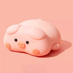 Silicone AirPods Case 3″ - Pink Pig Theme, Cute and Funny