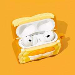 Silicone AirPods Case 3″ - Yellow Corgi Butt Toast Design - Cute and Funny