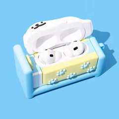 Silicone AirPods Case Blue - Cute Puppy Theme 12″