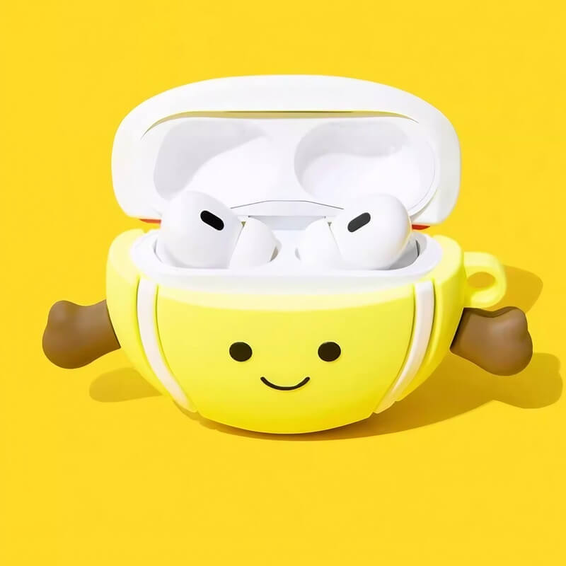 Tennis Ball Theme Cute Cartoon Yellow Silicone AirPods Case - Funny Pendant Tennis Ball Theme Cute Cartoon Yellow Silicone AirPods Case - Funny Pendant